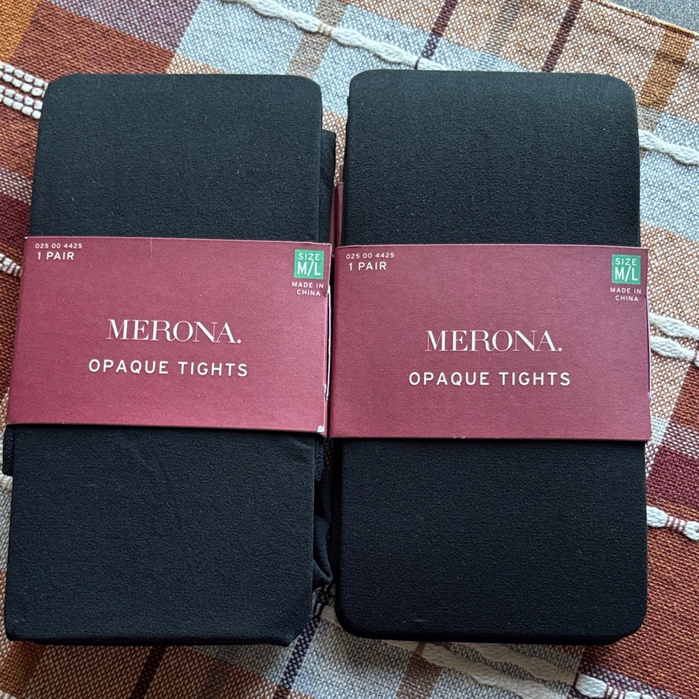 Versona Black Opaque Tights for Women